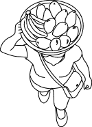 Illustration d'une vendeuse